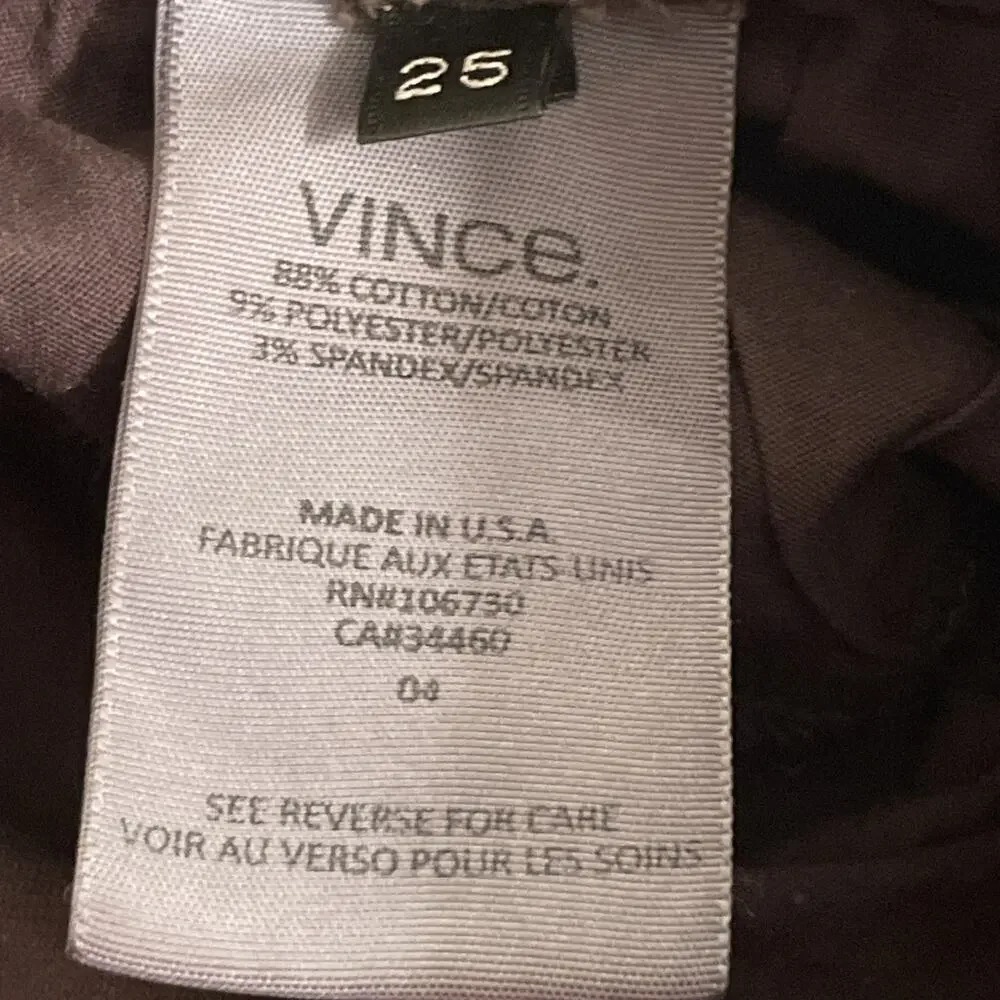 Vince Riley Skinny Legging Jeans 25 Dark Pewter Gray